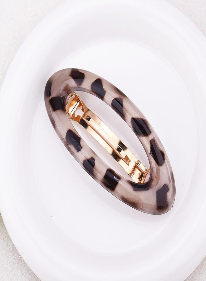 Kefley Tortoise Shell Hair Clips French Barrette for Women Thick Thin Hair Medium Metal Barrettes Clips Oval Curved Acrylic Resin Acetate Hairpins Ponytail Holders Vintage Hairclips - Image 3